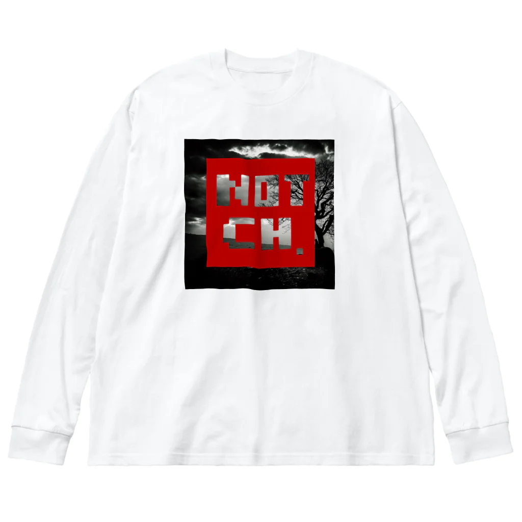 NOTCH.の『NOTCH.』ロゴ RED ビッグシルエットロングスリーブTシャツ