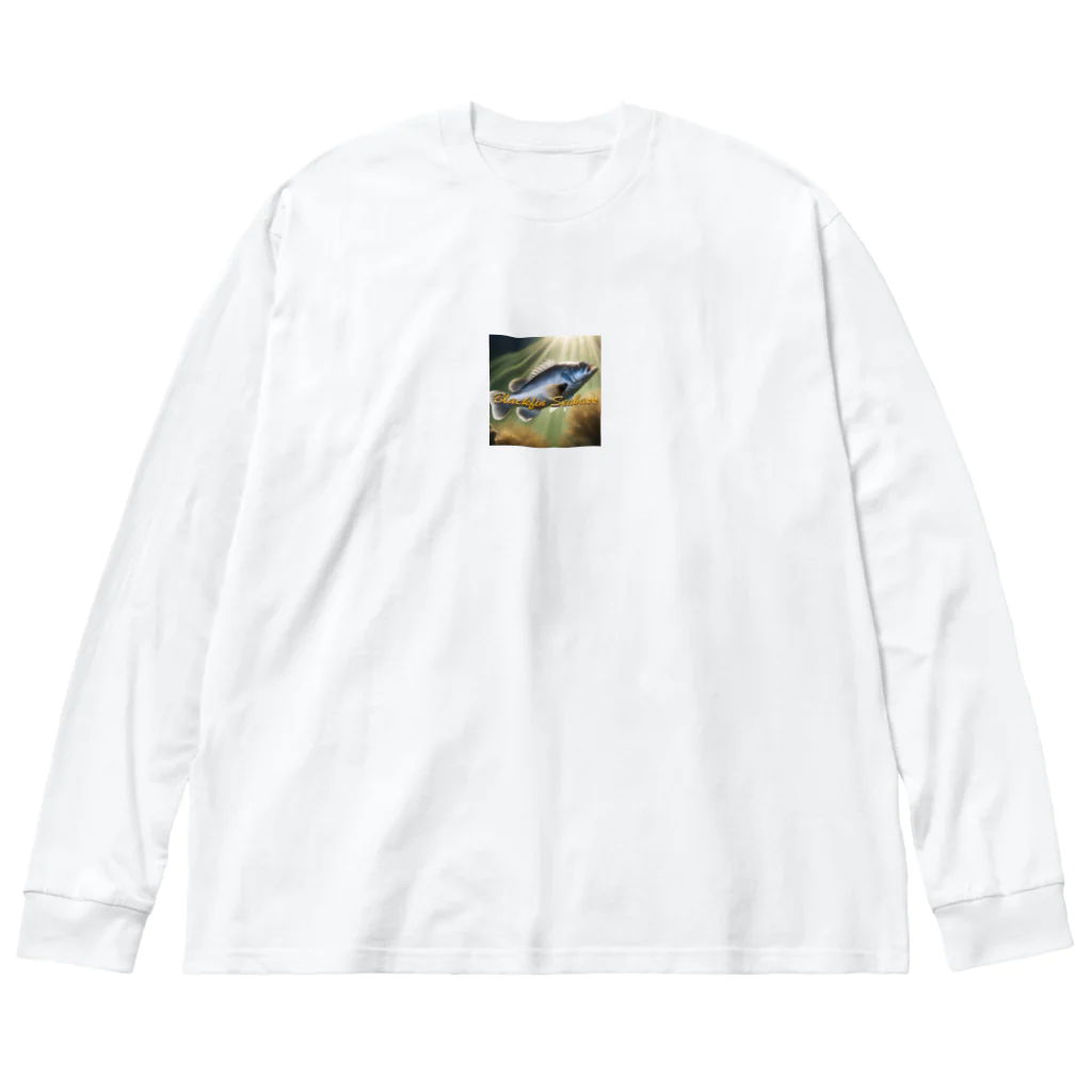 angler_kmの荒磯の王者　ヒラスズキ ビッグシルエットロングスリーブTシャツ