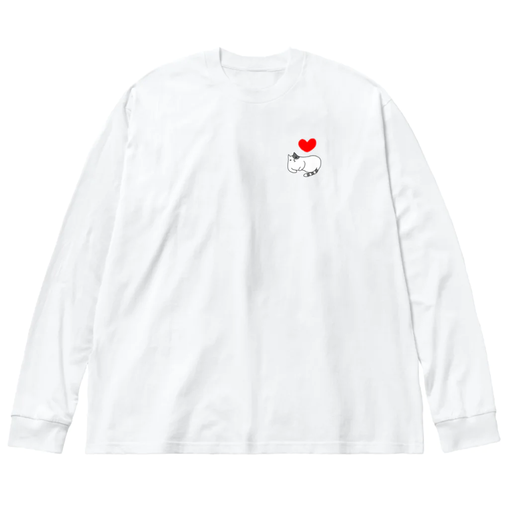 ３２１６のl  love ねこ ビッグシルエットロングスリーブTシャツ