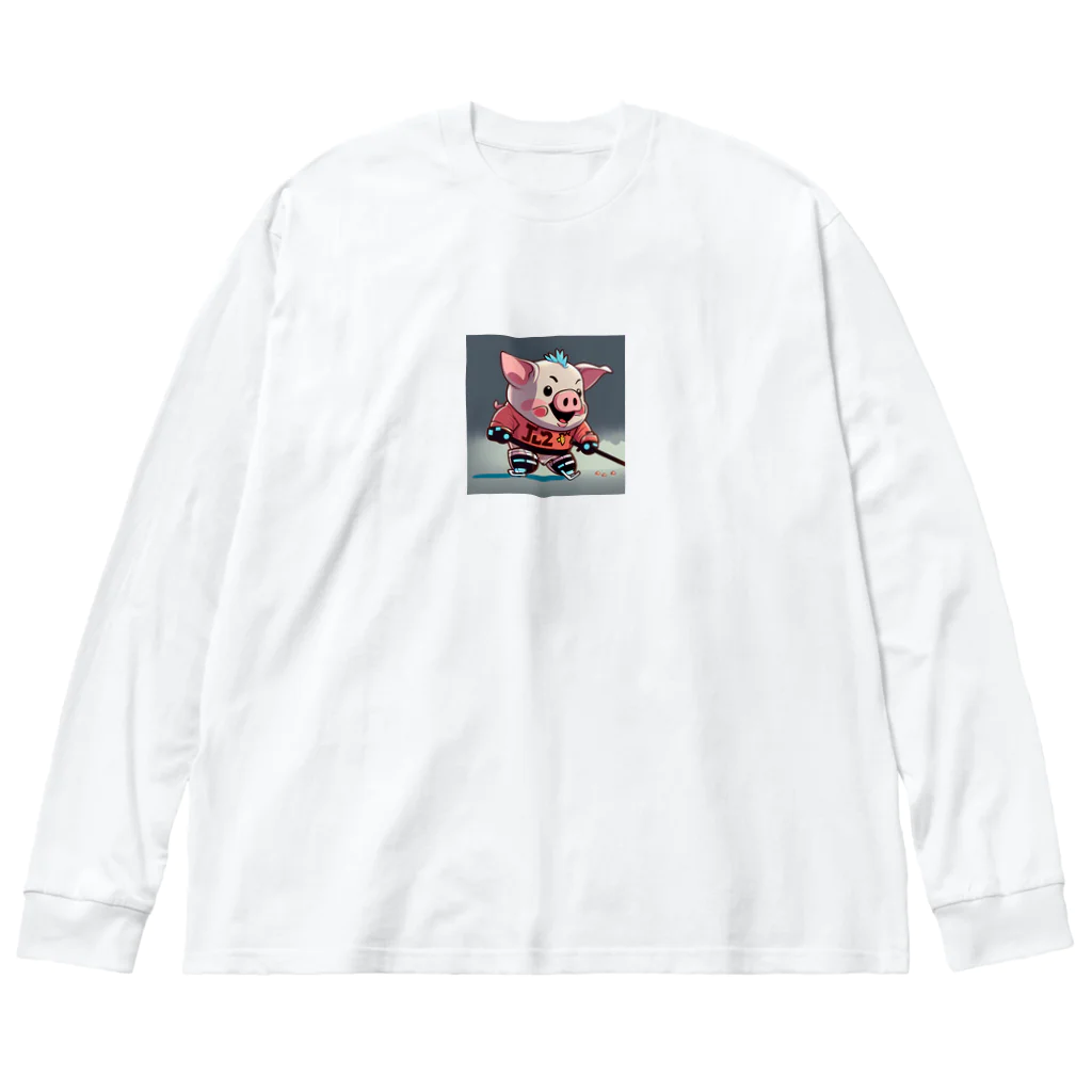 アニマルズのアイスホッケーブタ Big Long Sleeve T-Shirt