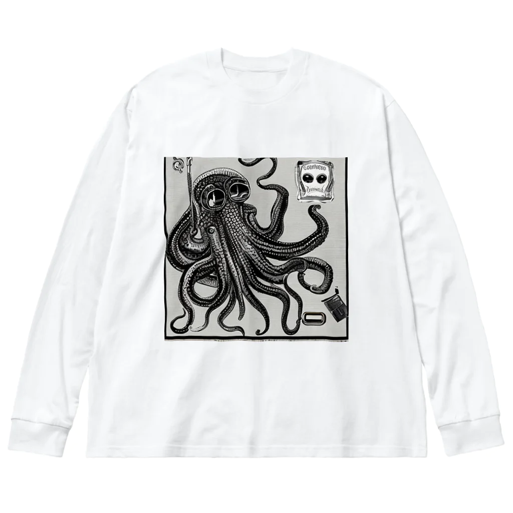 宇宙開発デザイン科のクレイジーオクトパス Big Long Sleeve T-Shirt