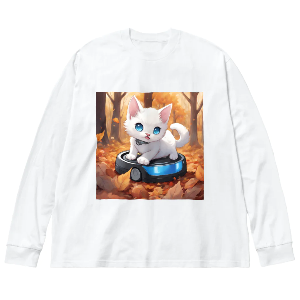 yoiyononakaの新型家電と白猫01 Big Long Sleeve T-Shirt