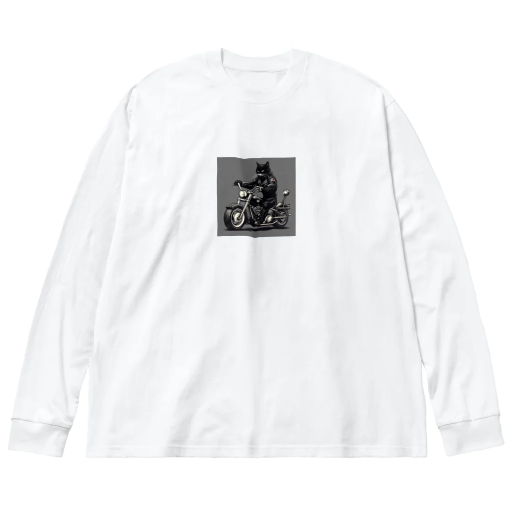 zkunmamaのワイルド黒猫 Big Long Sleeve T-Shirt