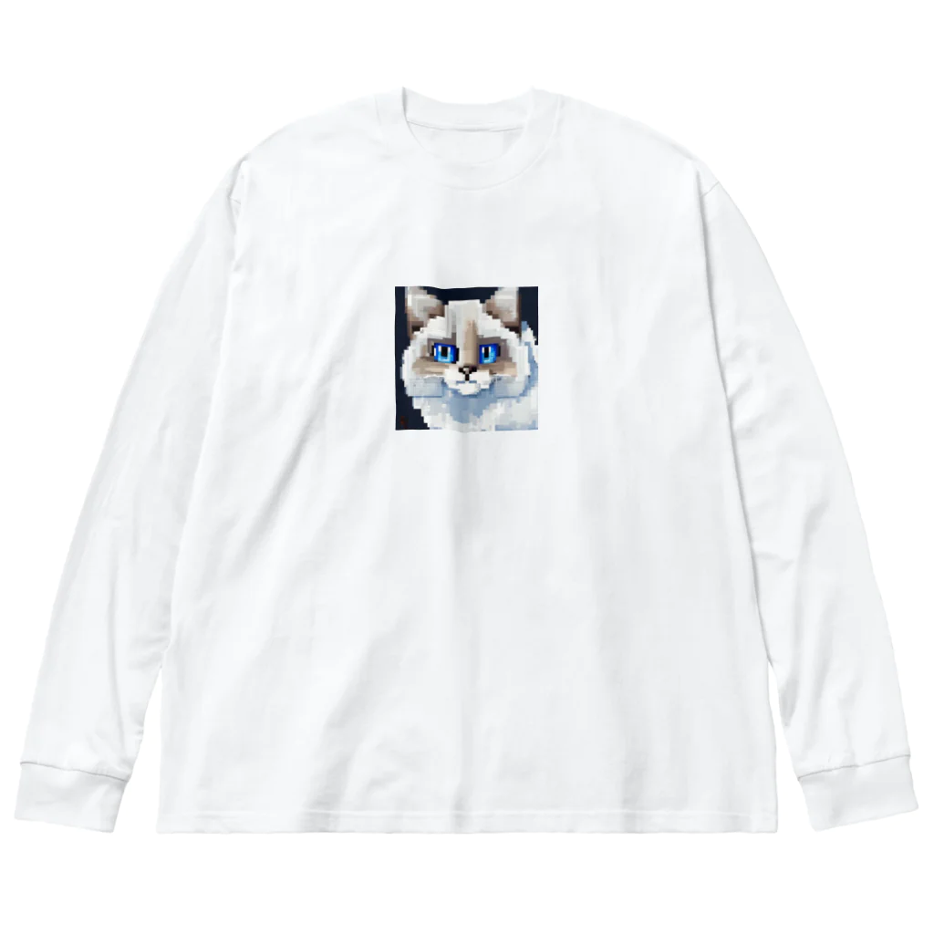 kindonesiaのドット絵のラグドール Big Long Sleeve T-Shirt