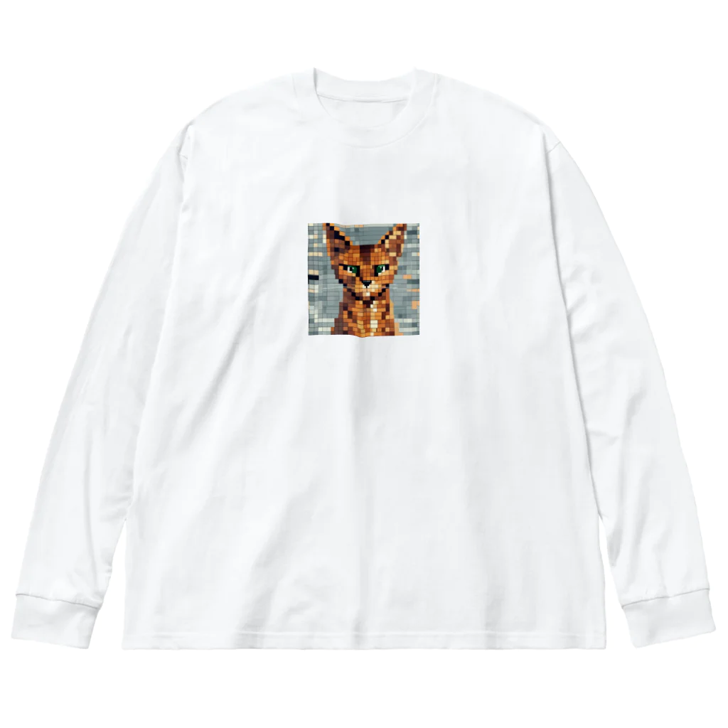 kindonesiaのドット絵のアビシニアン Big Long Sleeve T-Shirt