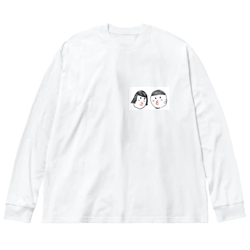 TakuP（たくぴ）のしゅむしゅむ君としゅむしゅむちゃん ビッグシルエットロングスリーブTシャツ