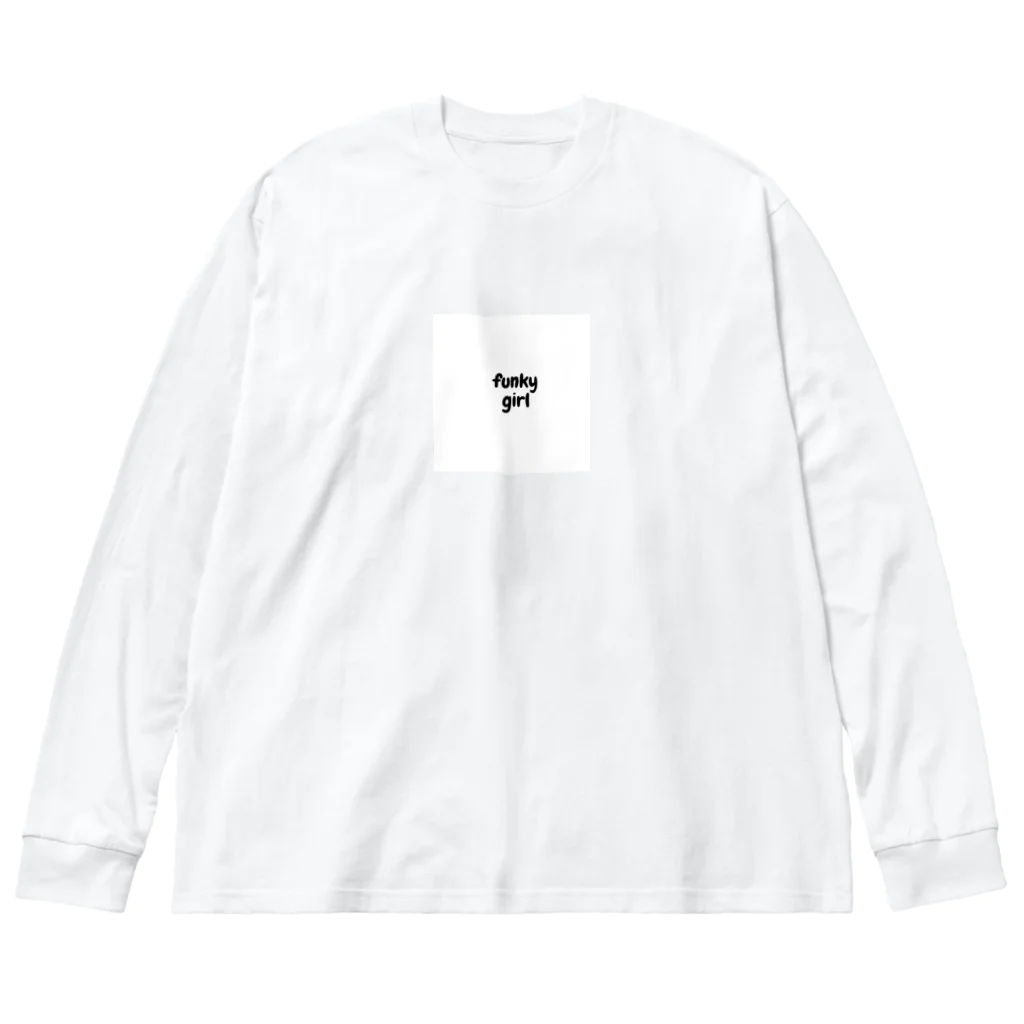 namonakyのファンキーガールシリーズ（ブラック） Big Long Sleeve T-Shirt