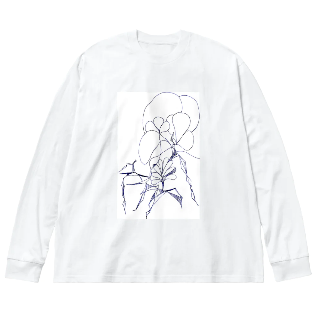 しえりのブルー模様 Big Long Sleeve T-Shirt