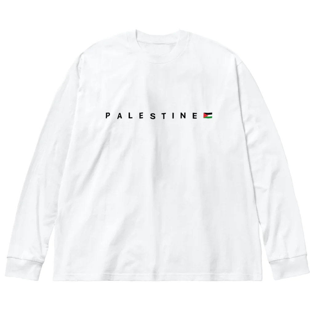 松や SUZURI店のFree PALESTINE 1 ビッグシルエットロングスリーブTシャツ