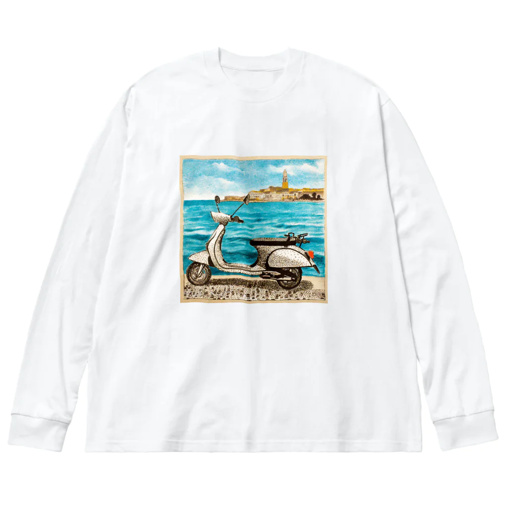 takotakoの原動付き自転車 Big Long Sleeve T-Shirt