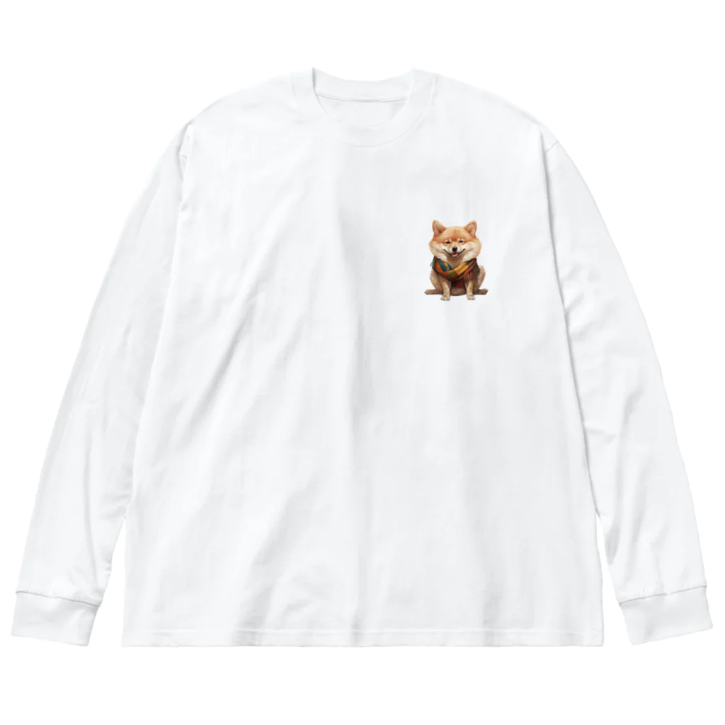 きのこの子どものさすらいしばくん ビッグシルエットロングスリーブTシャツ