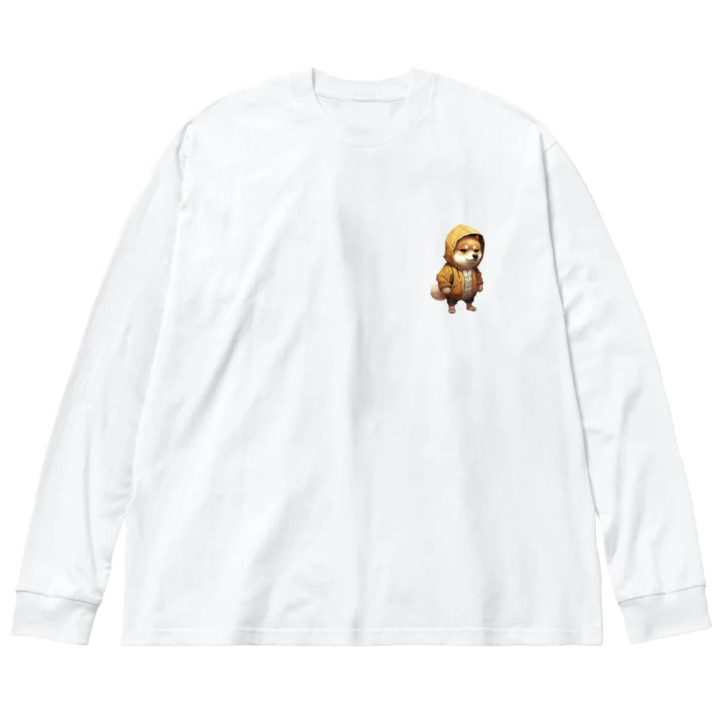 きのこの子どものぷんぷんしばくん ビッグシルエットロングスリーブTシャツ