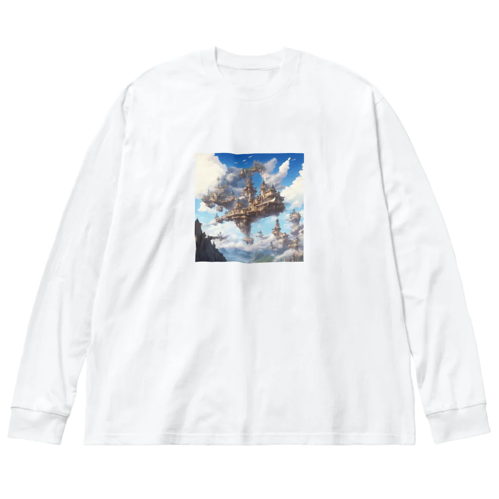 SetsunaAIの空に浮かぶ島のファンタジーグッズ Big Long Sleeve T-Shirt