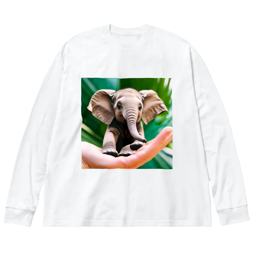 Tmagoのミニミニ子供ゾウ♪ Big Long Sleeve T-Shirt