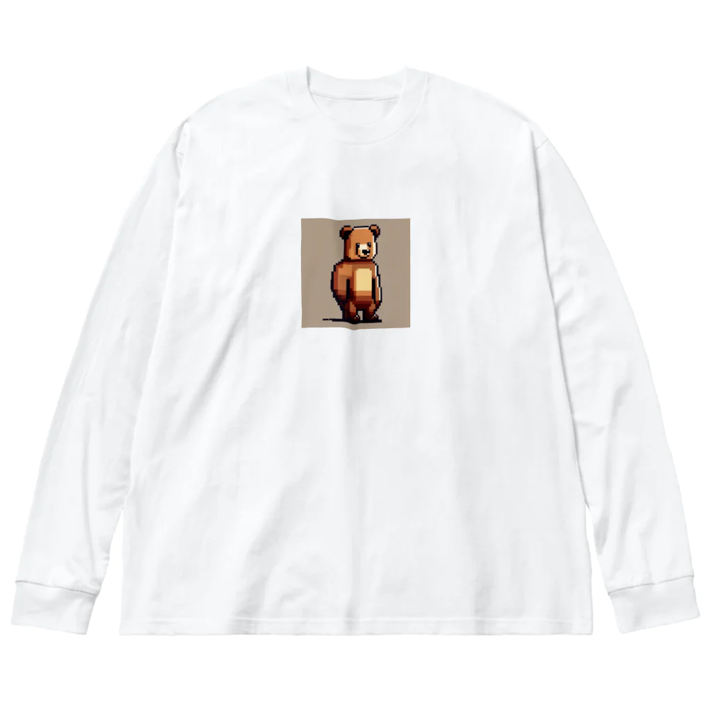 konkaiのドット絵のくま Big Long Sleeve T-Shirt