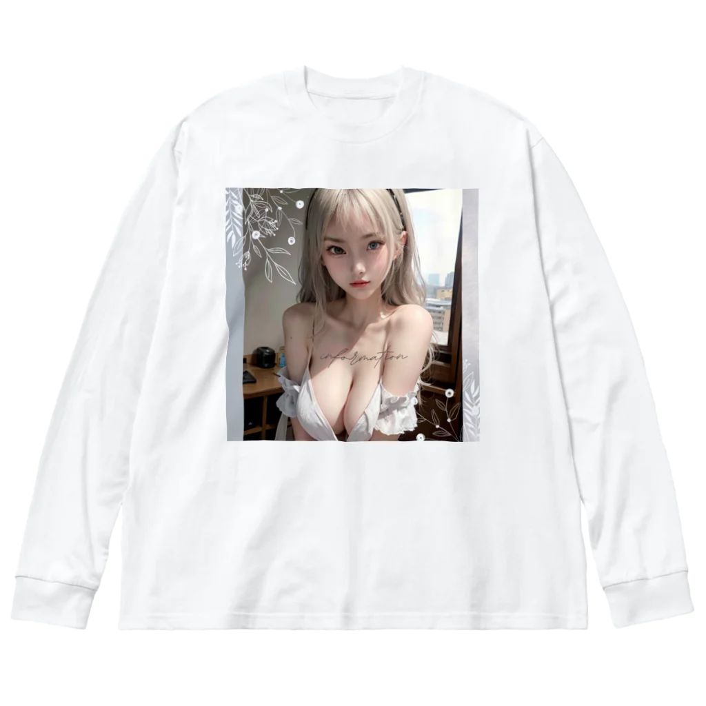 sounya sounyaの美女 図鑑（むにゅっ） ビッグシルエットロングスリーブTシャツ