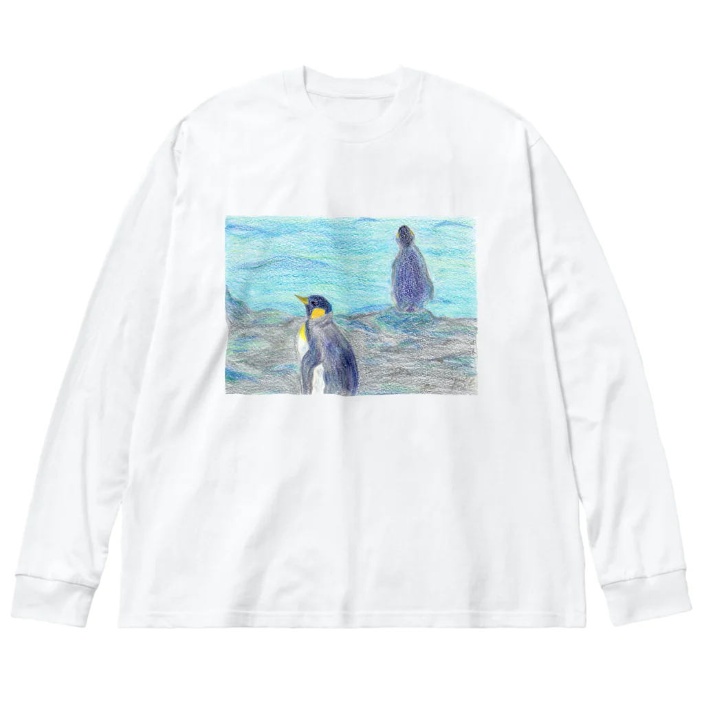 つぎのラピス島ペンギン ビッグシルエットロングスリーブTシャツ