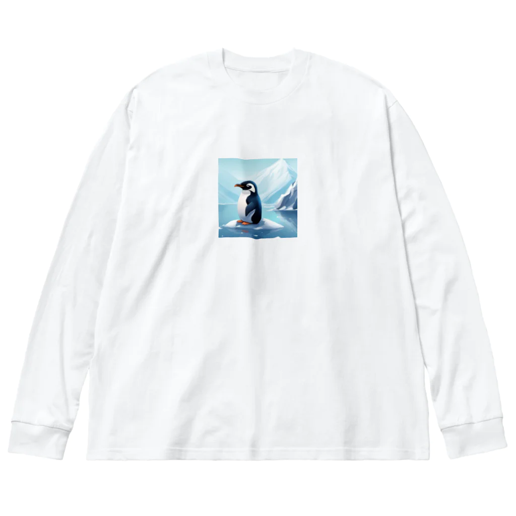 AIワクワクのイラストのペンギン Big Long Sleeve T-Shirt