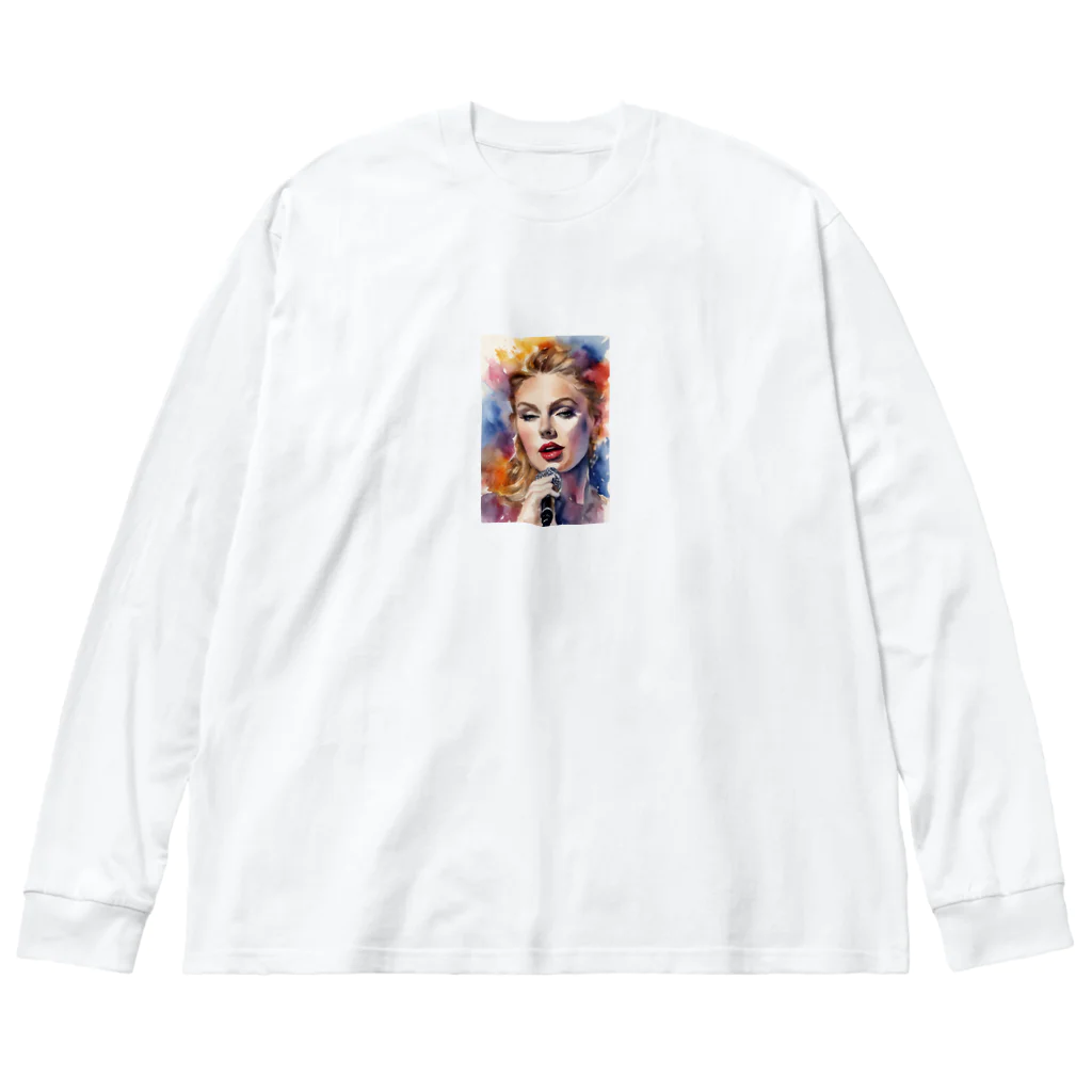 AI職人👨‍🏭のAI「Taylor Swift」水彩 Big Long Sleeve T-Shirt