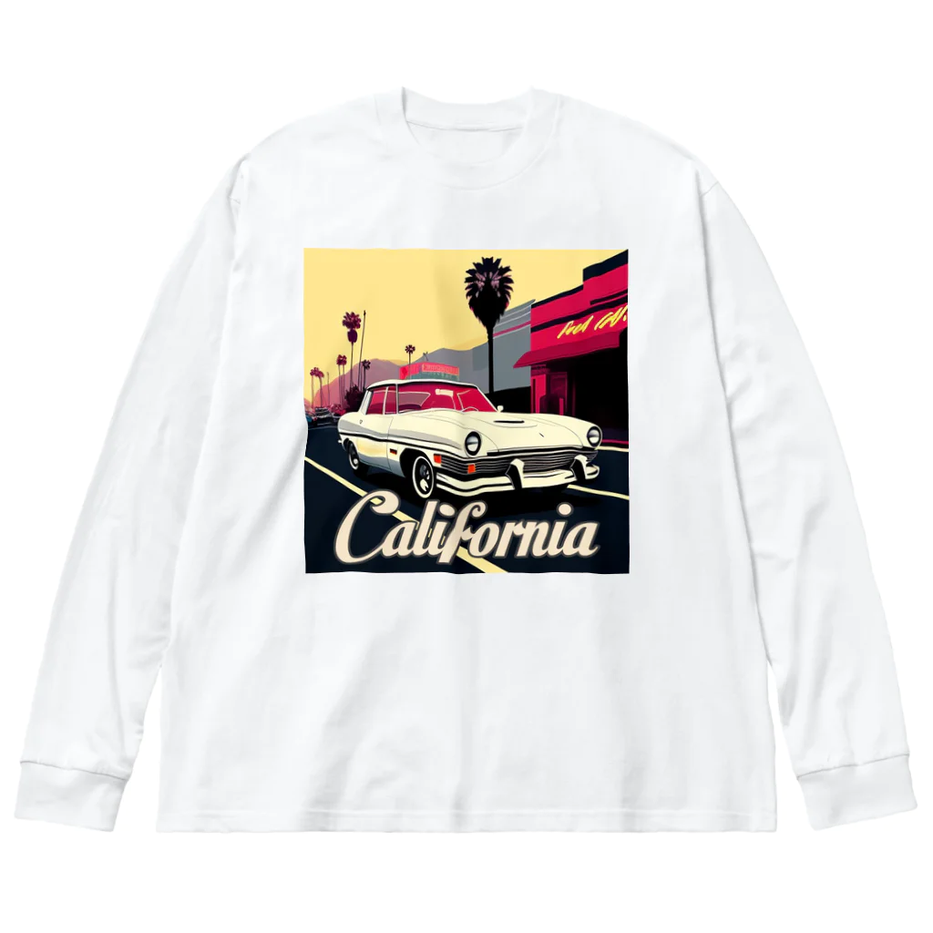 めそぽのカリフォルニアの白い車 Big Long Sleeve T-Shirt