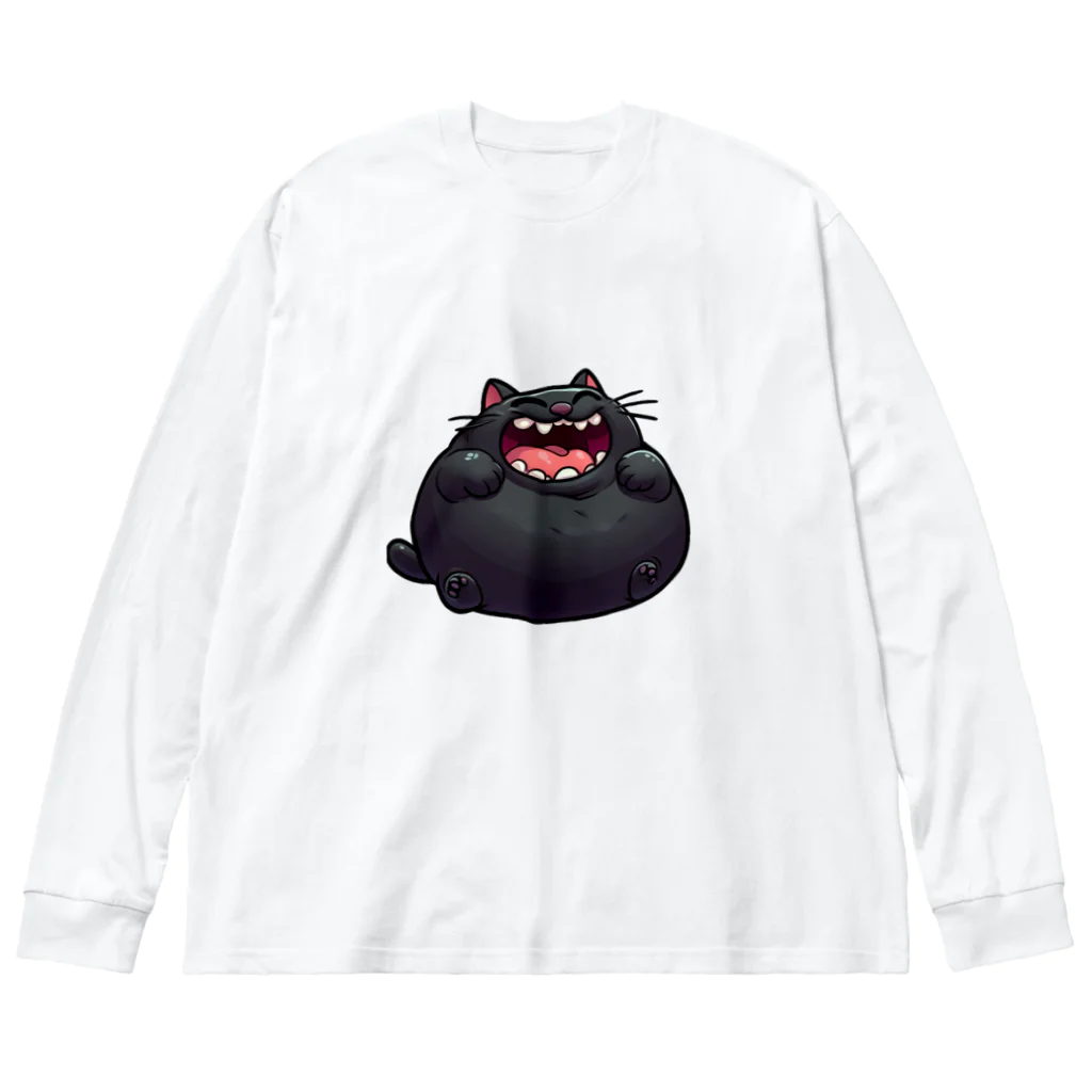 にゃんたれのふとっちょ笑猫プラッシュ ビッグシルエットロングスリーブTシャツ