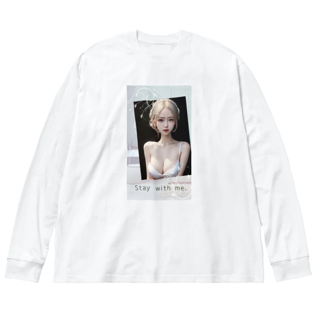 sounya sounyaの美女 図鑑（Stay with me.） ビッグシルエットロングスリーブTシャツ