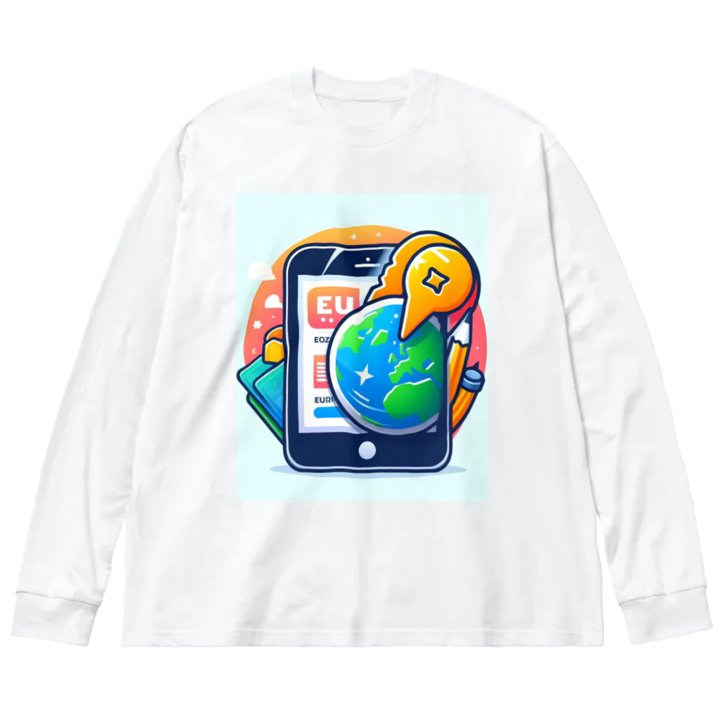 ワンダーワールド・ワンストップのスマホとユニークなキャラクター Big Long Sleeve T-Shirt