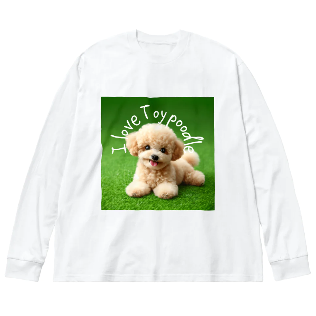 CC-LL (クク・ルル)の【トイ・プードル】フォトリアル Big Long Sleeve T-Shirt