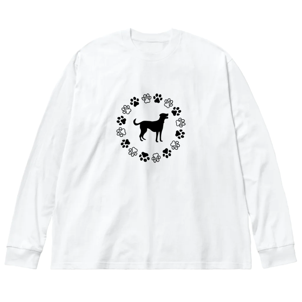 ようこそ　taitaitaro shop への犬好きさん必見！かわいい犬ロゴ🐕✨ ビッグシルエットロングスリーブTシャツ