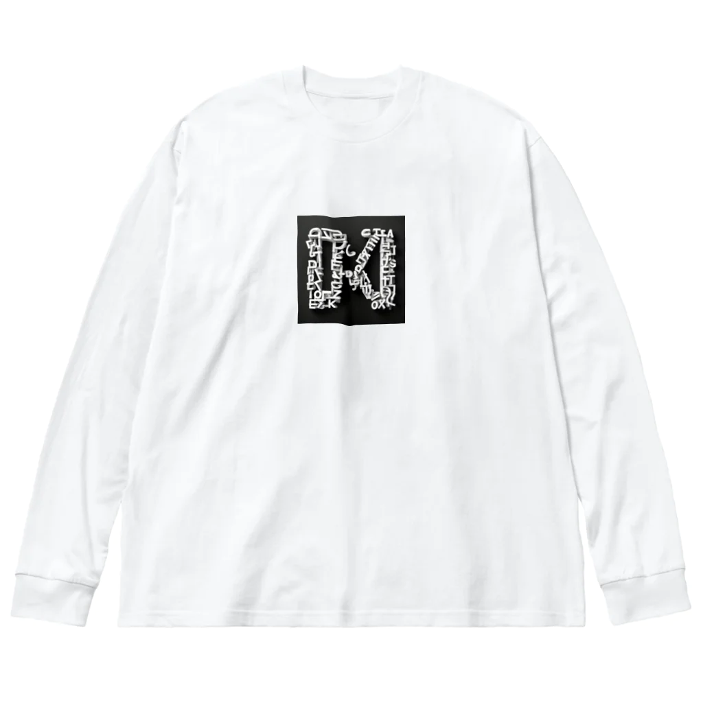mini_asuのアルファベットデザイン ビッグシルエットロングスリーブTシャツ