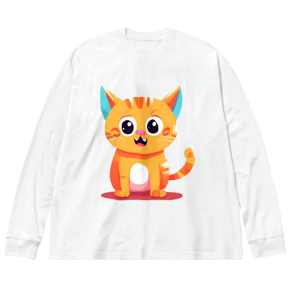 じゅんじゅんのかわ猫(*ΦωΦ*) ビッグシルエットロングスリーブTシャツ