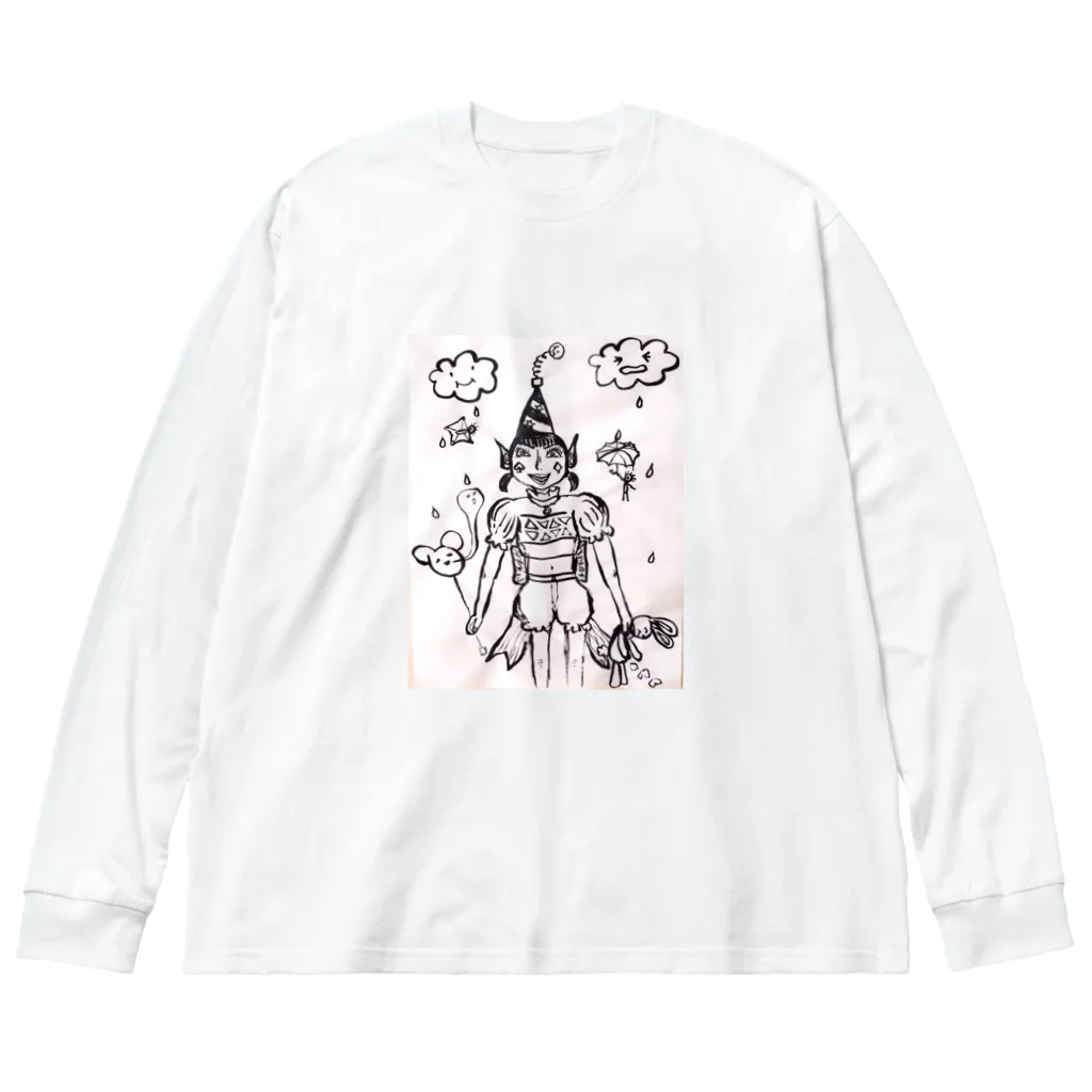 結社黒猫の遊園地のピエロ Big Long Sleeve T-Shirt