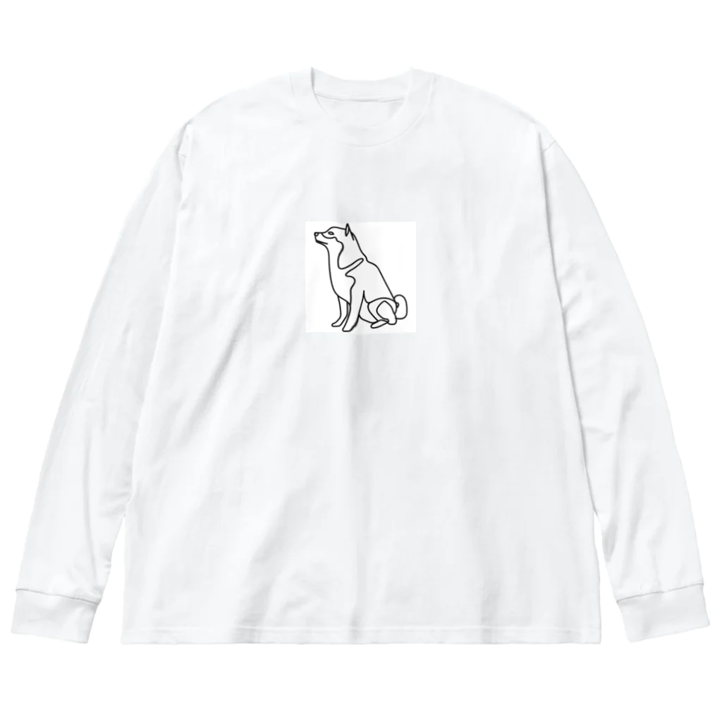 abiko328の柴犬トレジャーズ　ブラック Big Long Sleeve T-Shirt