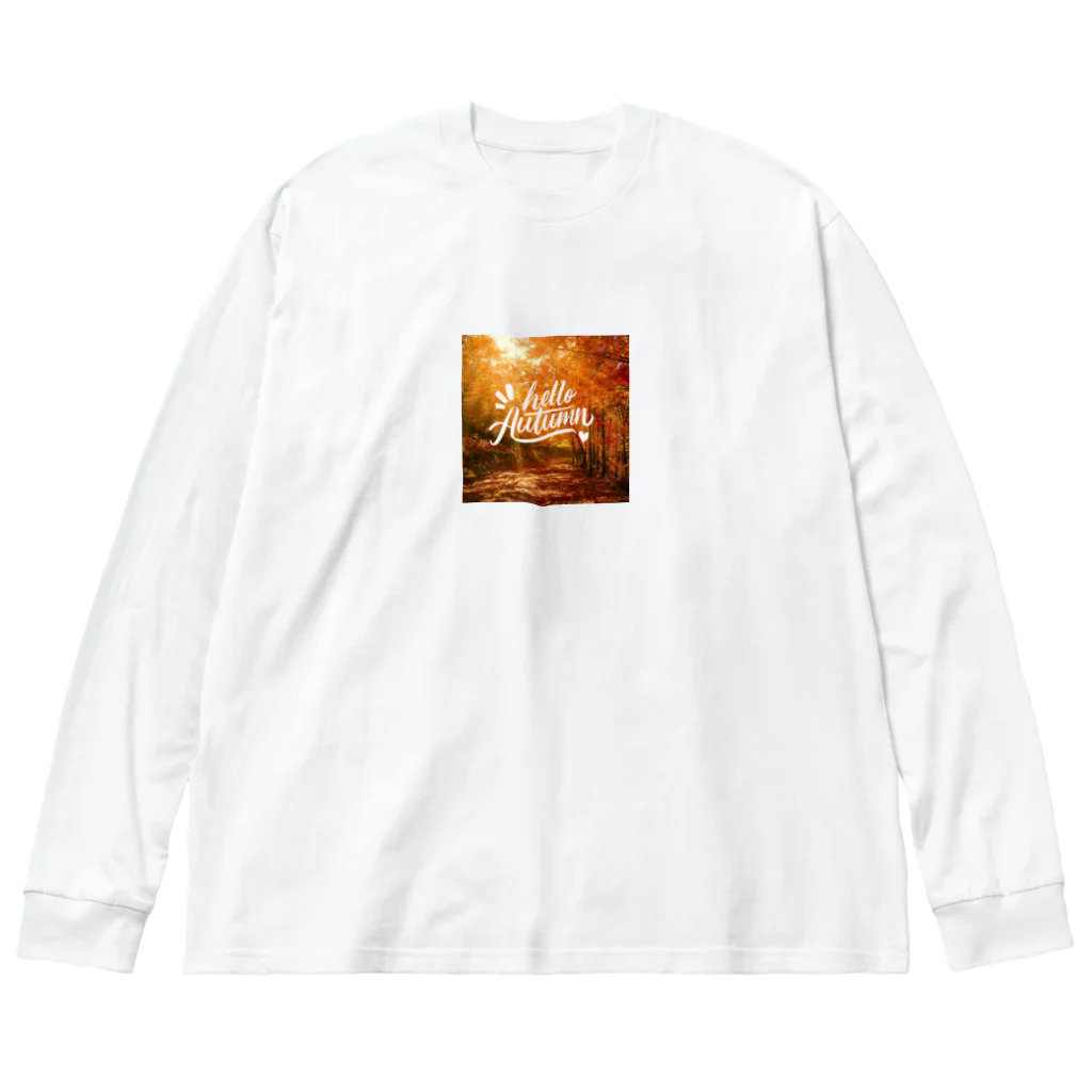 KSK SHOPのHELLO AUTUMN Big Long Sleeve T-Shirt