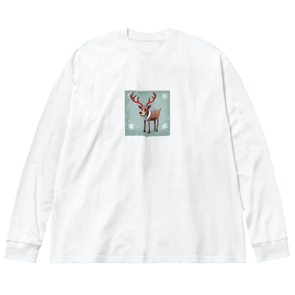 Seyadeのクリスマスに使えるトナカイグッズ Big Long Sleeve T-Shirt