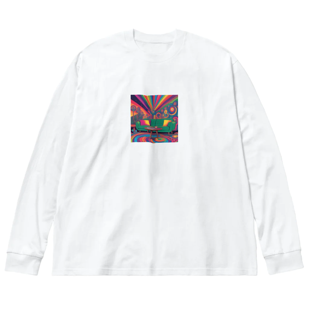 ranranのグリーンソファーのある風景 Big Long Sleeve T-Shirt