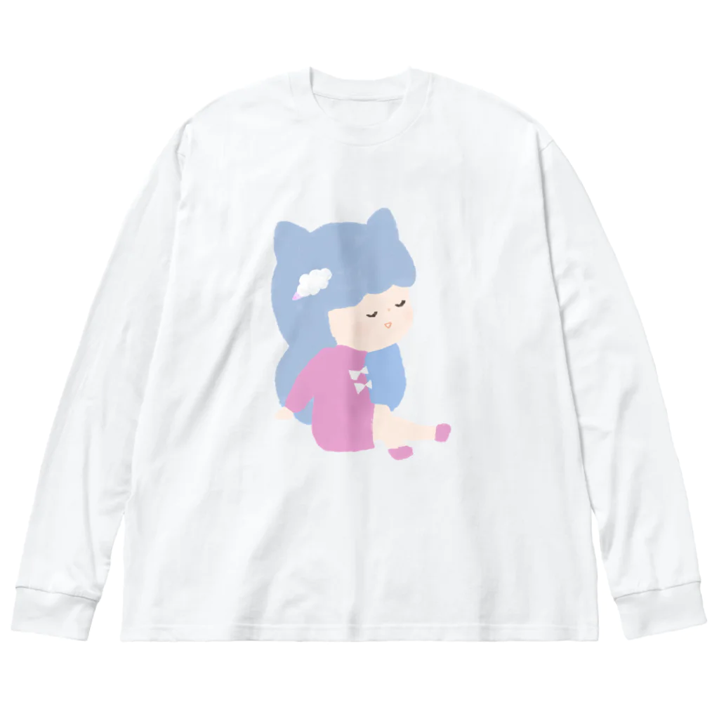 KUMORIのくもりちゃん01 ビッグシルエットロングスリーブTシャツ