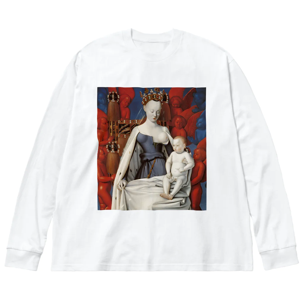 世界美術商店の聖母子と天使たち / Virgin and Child Surrounded by Angels ビッグシルエットロングスリーブTシャツ