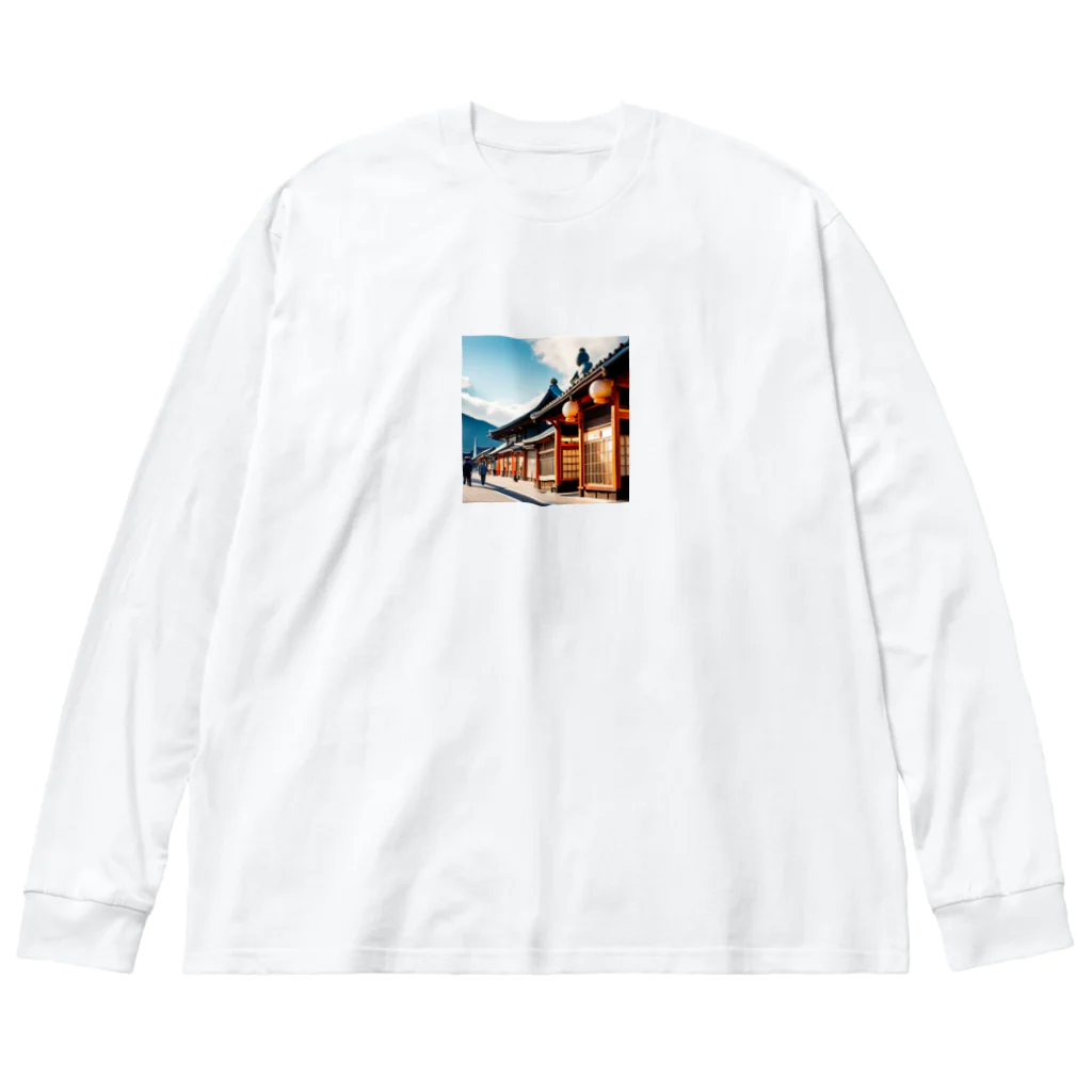 kitatyan9021の日本の街並み ビッグシルエットロングスリーブTシャツ