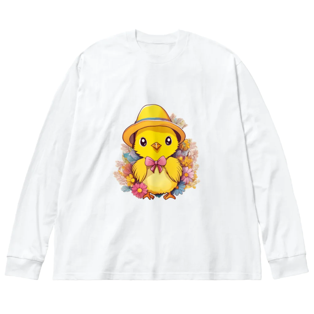 JUNのひよこのお出かけ ビッグシルエットロングスリーブTシャツ