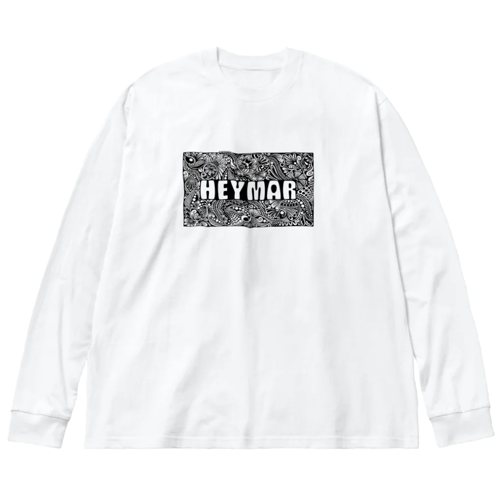 heymar の HEYMARロゴ　黒 Big Long Sleeve T-Shirt