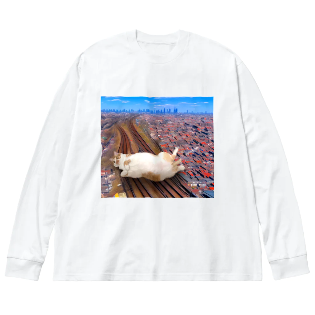 hashiba_のでっかいネコ Big Long Sleeve T-Shirt