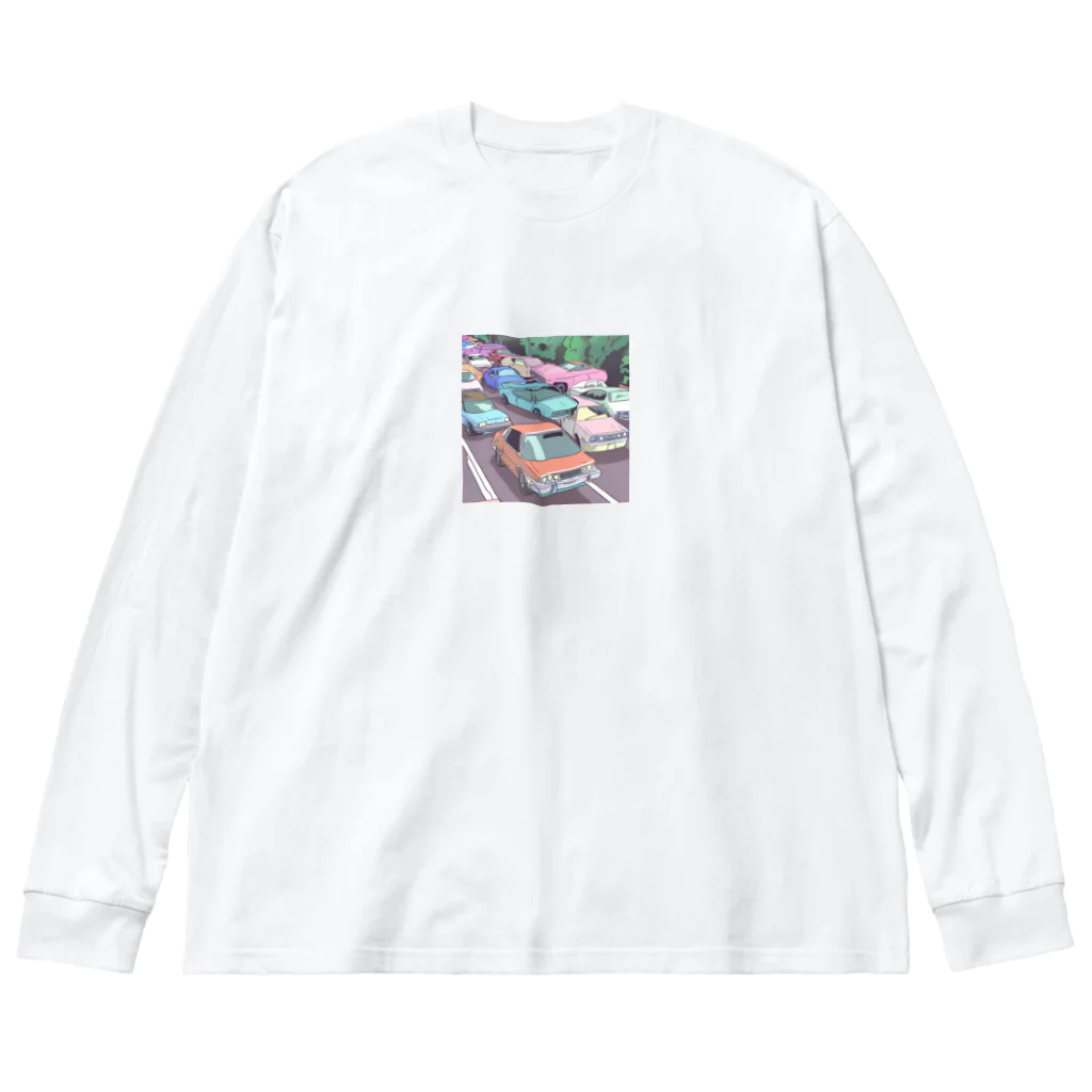 ryuko0601のアニメーション　車 ビッグシルエットロングスリーブTシャツ