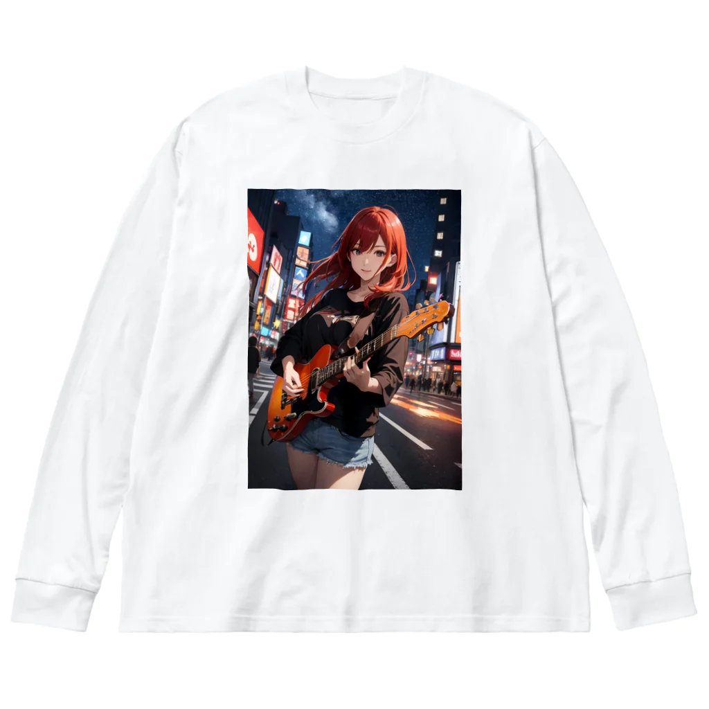 あかの赤髪のギターリスト Big Long Sleeve T-Shirt