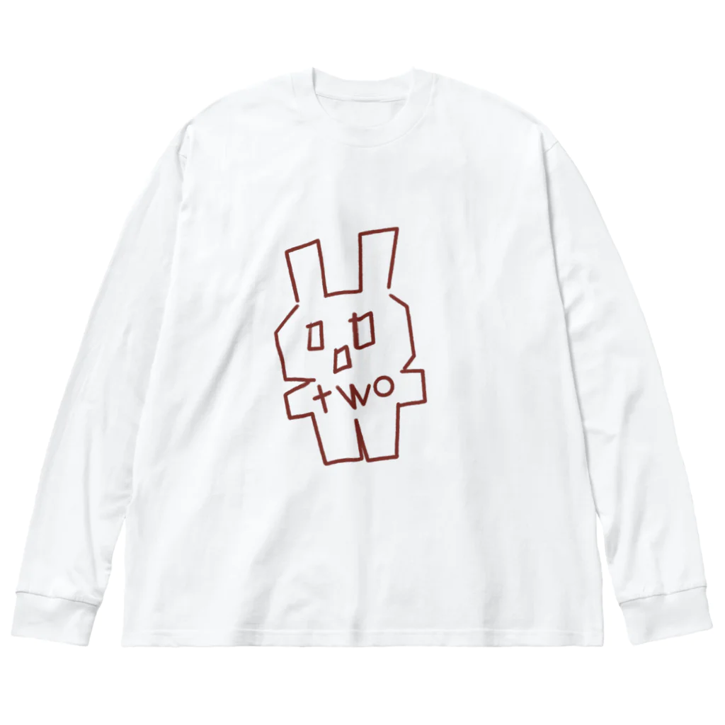 Lin Designの兎うさtwo Big Long Sleeve T-Shirt