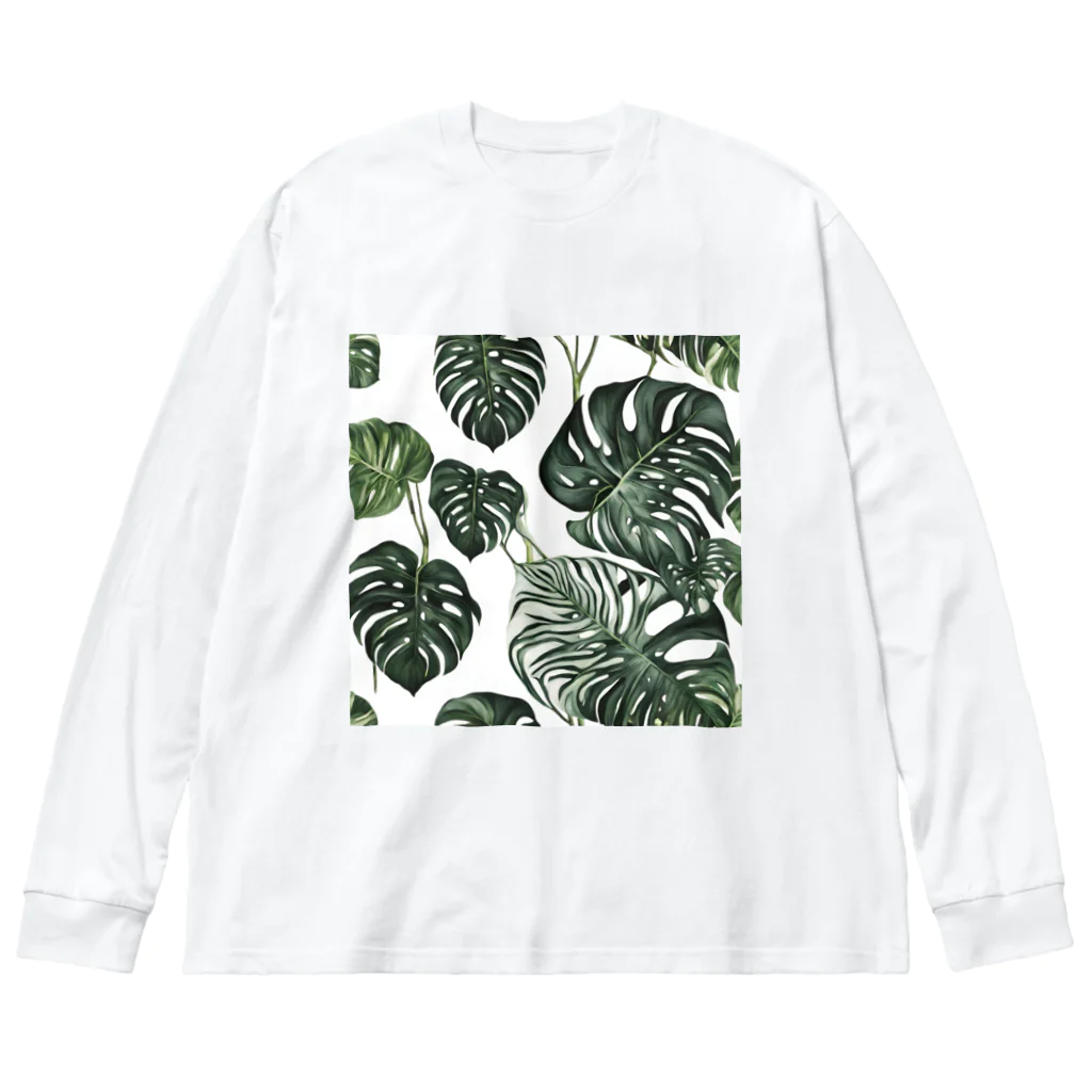 アガベマンの斑入りモンステラグッズ Big Long Sleeve T-Shirt