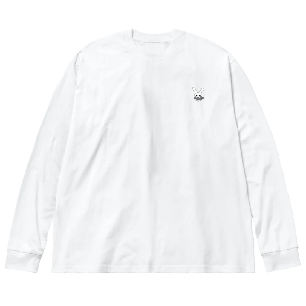 ムスっと！のピエンとうさちゃん　シロクロタイプ Big Long Sleeve T-Shirt