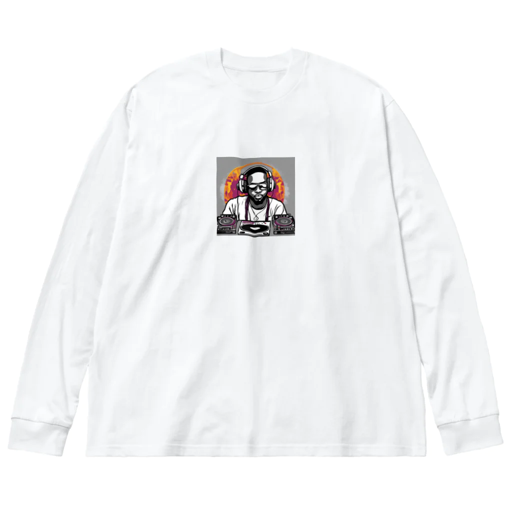 kazun103114のクラブでミキサー回すDJ Big Long Sleeve T-Shirt