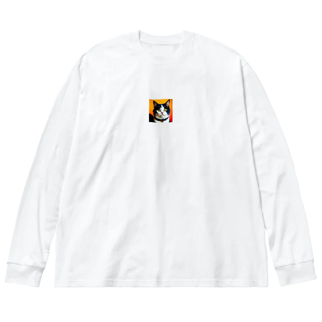 抹茶ラテの普通の猫 Big Long Sleeve T-Shirt