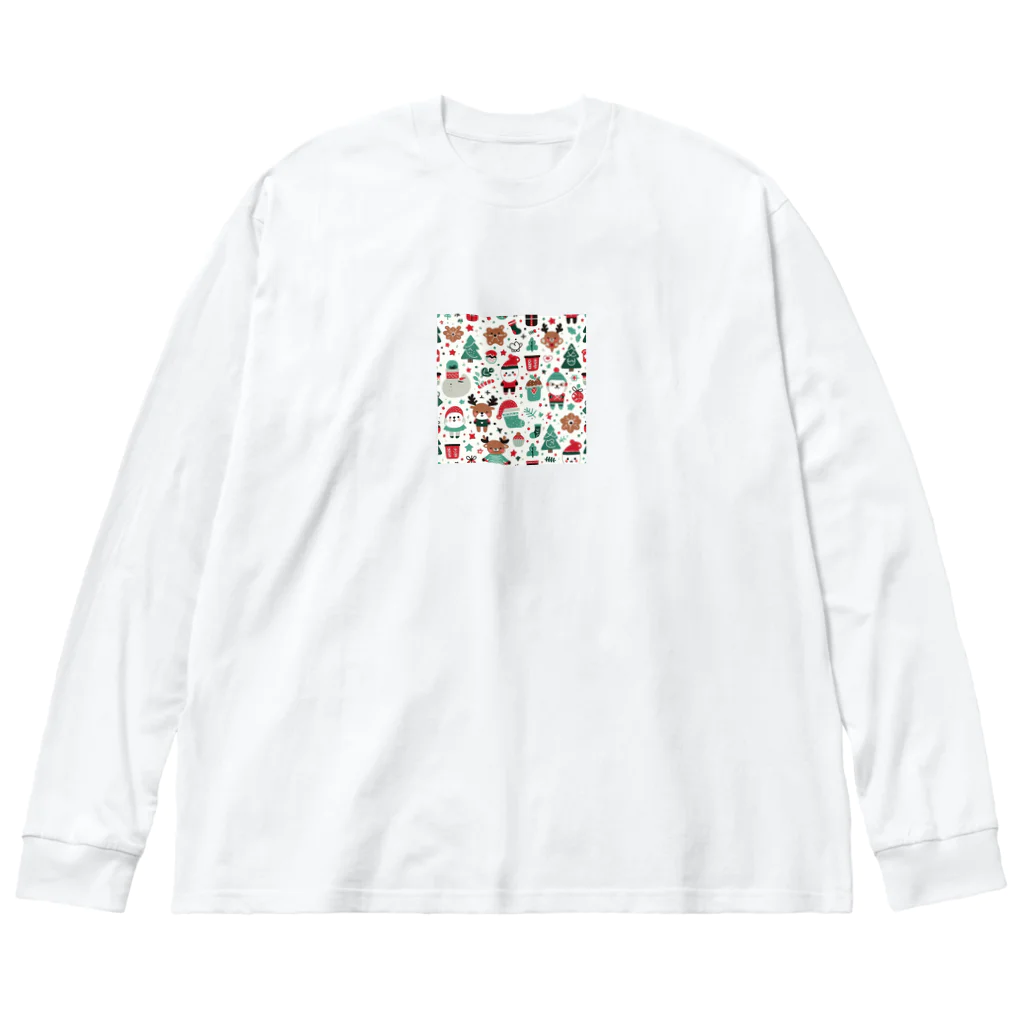 MihashiMYの可愛いクリスマスグッズ　 Big Long Sleeve T-Shirt